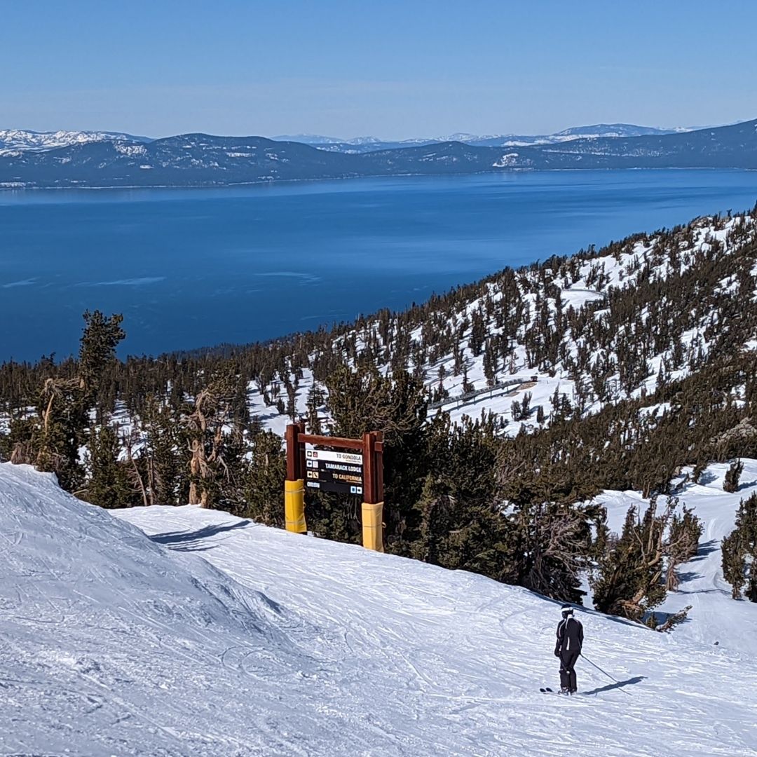 person at ski resort