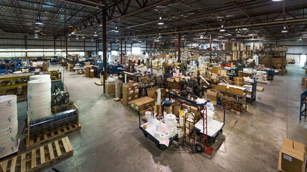 a large warehouse